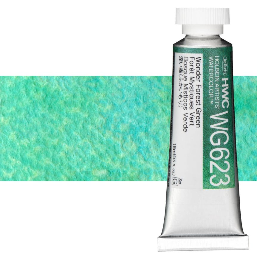 Holbein Artists' Granulating Watercolor - Wonder Forest Green, 15ml Tube