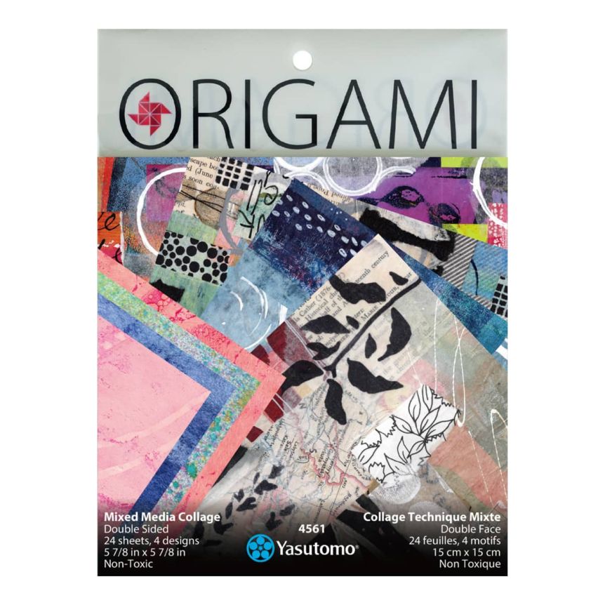 Yasutomo Origami Paper - Mixed Media Collage Set, 5-7/8" (Pack of 24)