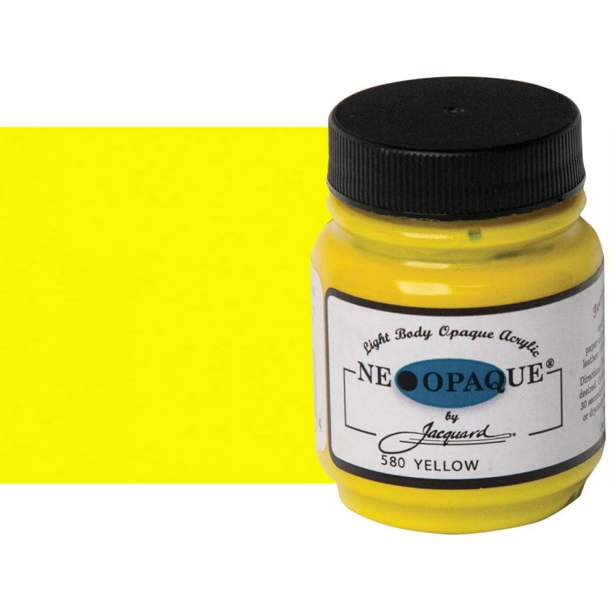 Jacquard Neopaque Fabric Color - Yellow, 2.25oz Jar