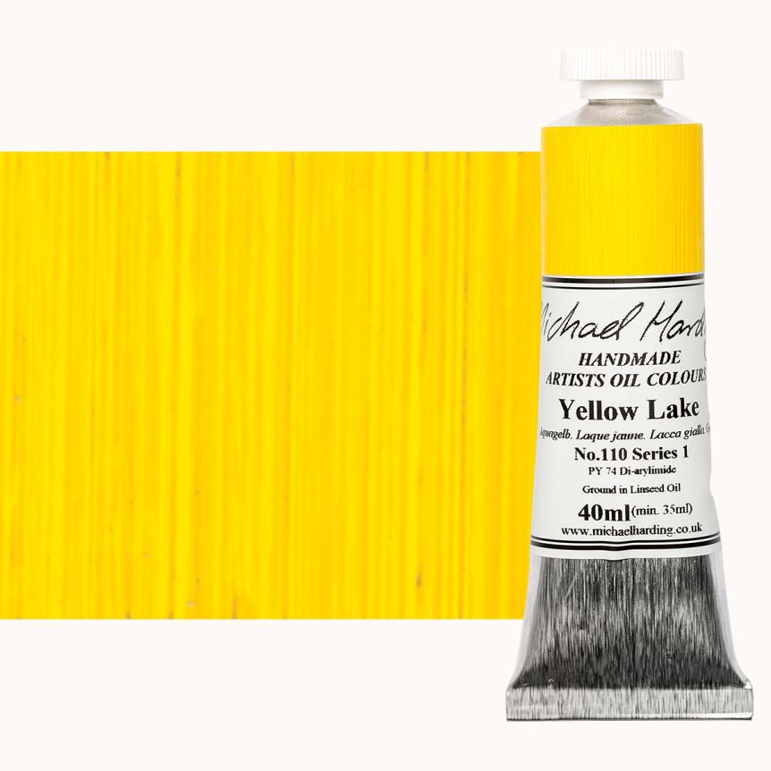 Michael Harding Oil Color - Yellow Lake, 40ml Tube