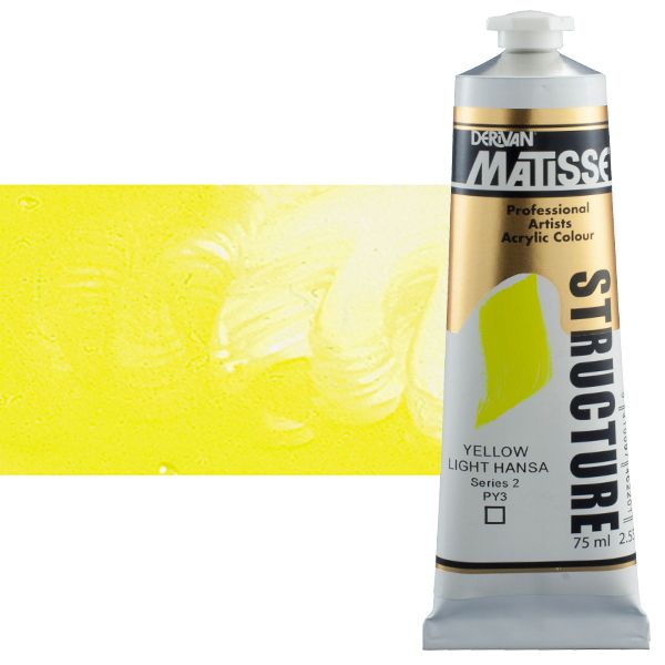 Matisse Structure Acrylic Colors Yellow Light Hansa 75 ml