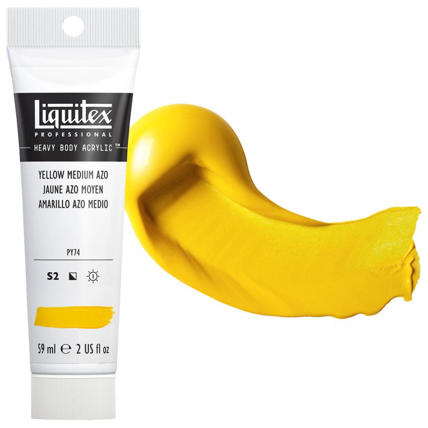 Liquitex Heavy Body Acrylic - Yellow Medium Azo, 2oz Tube