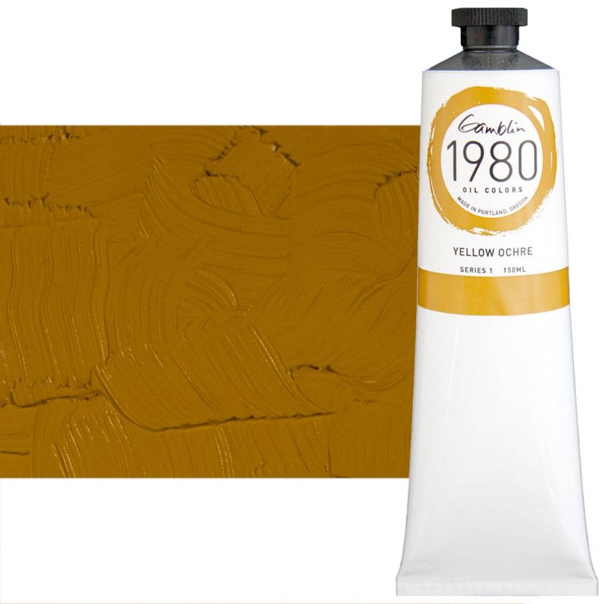 Gamblin 1980 Oil Colors - Yellow Ochre, 150ml Tube
