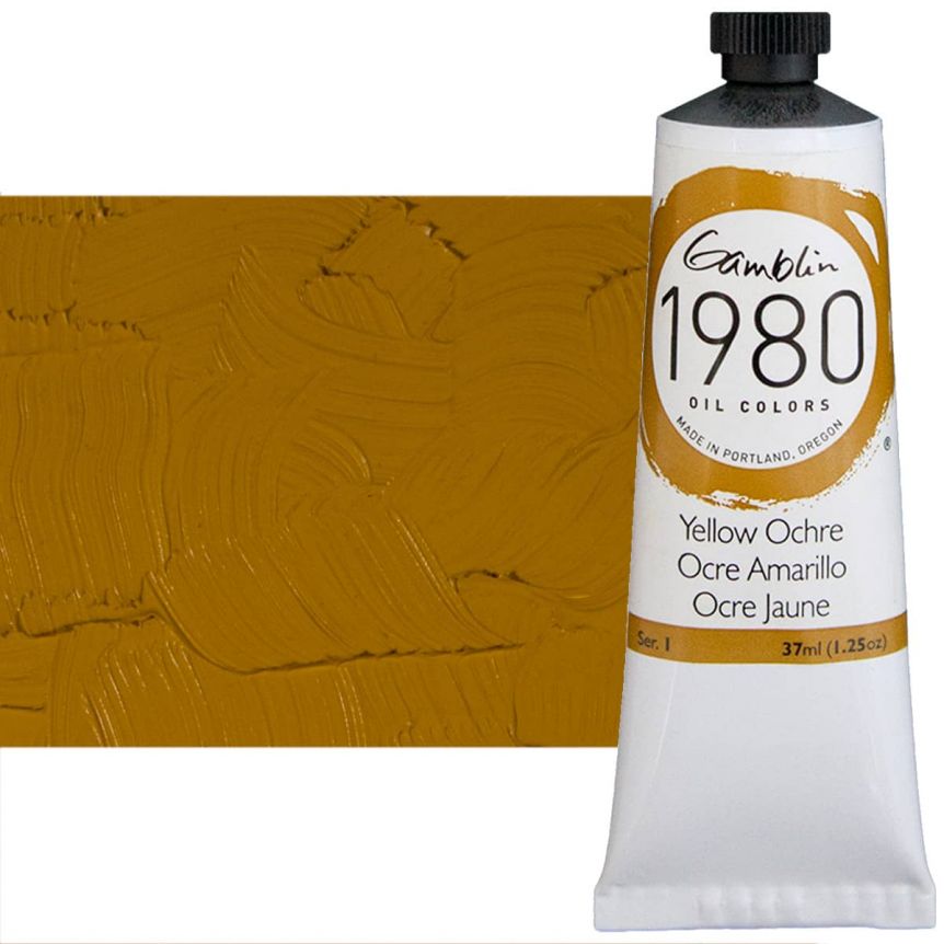 Gamblin 1980 Oil Colors - Yellow Ochre, 37ml Tube