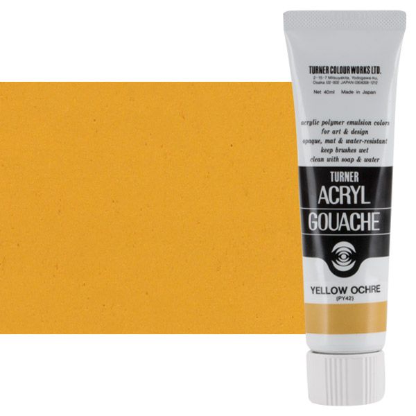 Turner Artist Acryl Gouache - Yellow Ochre, 40ml