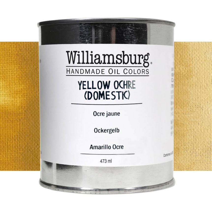 Williamsburg Handmade Oil Paint - Yellow Ochre Domestic, 473ml Can
