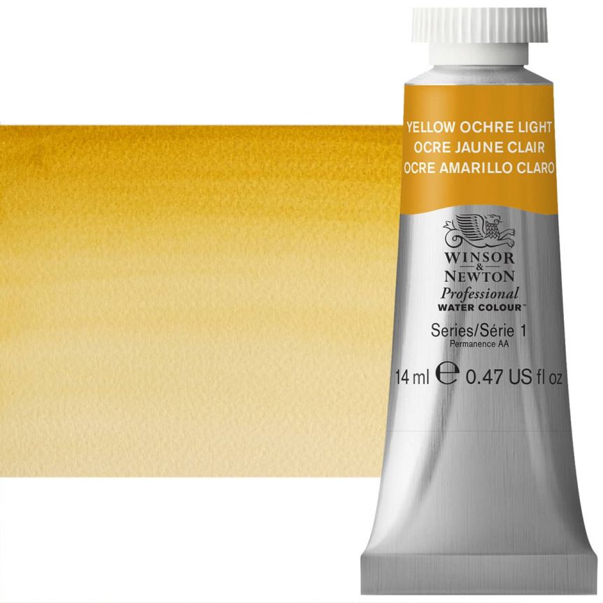 Winsor & Newton Professional Watercolor - Yellow Ochre Light, 14ml Tube