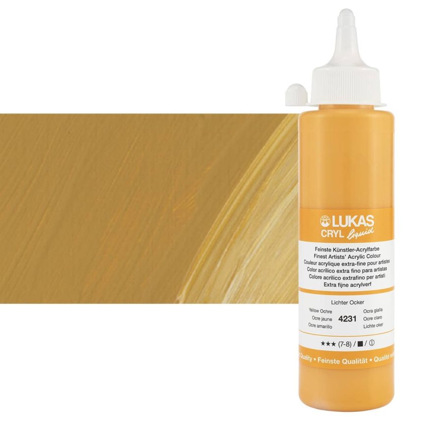 Cryl Liquid Acrylics Yellow Ochre Light 250ml