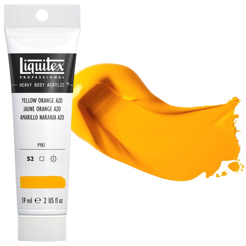 Liquitex Heavy Body Acrylic - Yellow Orange Azo, 2oz Tube