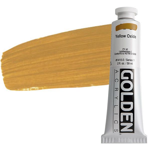 GOLDEN Heavy Body Acrylic 2 oz Tube - Yellow Oxide