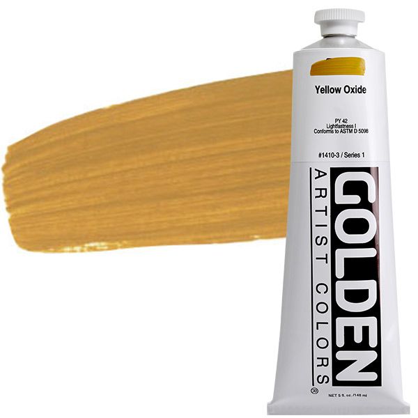 GOLDEN Heavy Body Acrylic 5 oz Tube - Yellow Oxide