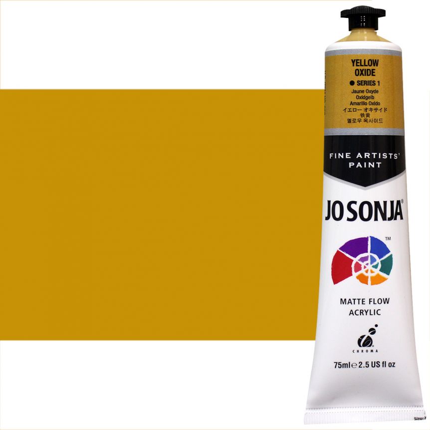 Jo Sonja Matte Acrylic - Yellow Oxide, 75ml Tube