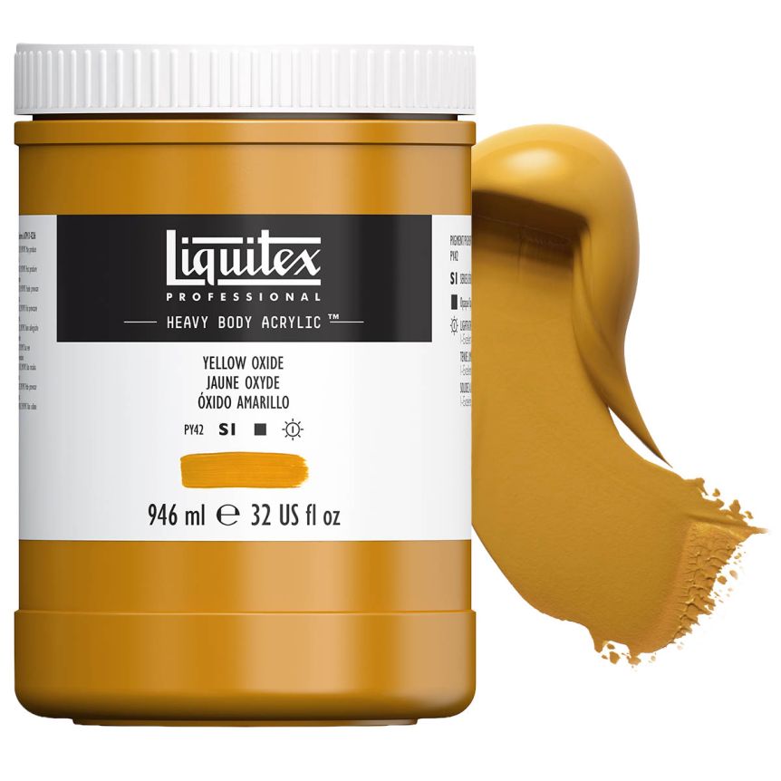 Liquitex Heavy Body Acrylic - Yellow Oxide, 32oz Jar