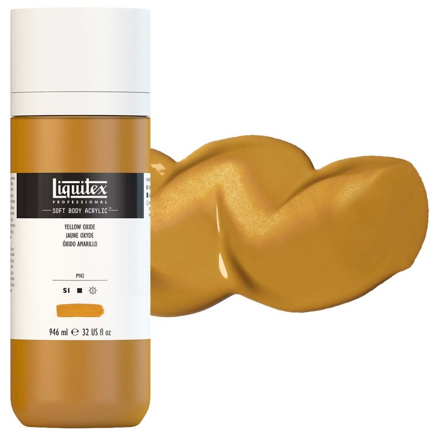 Liquitex Professional Soft Body Acrylic - Yellow Oxide, 32oz Bottle
