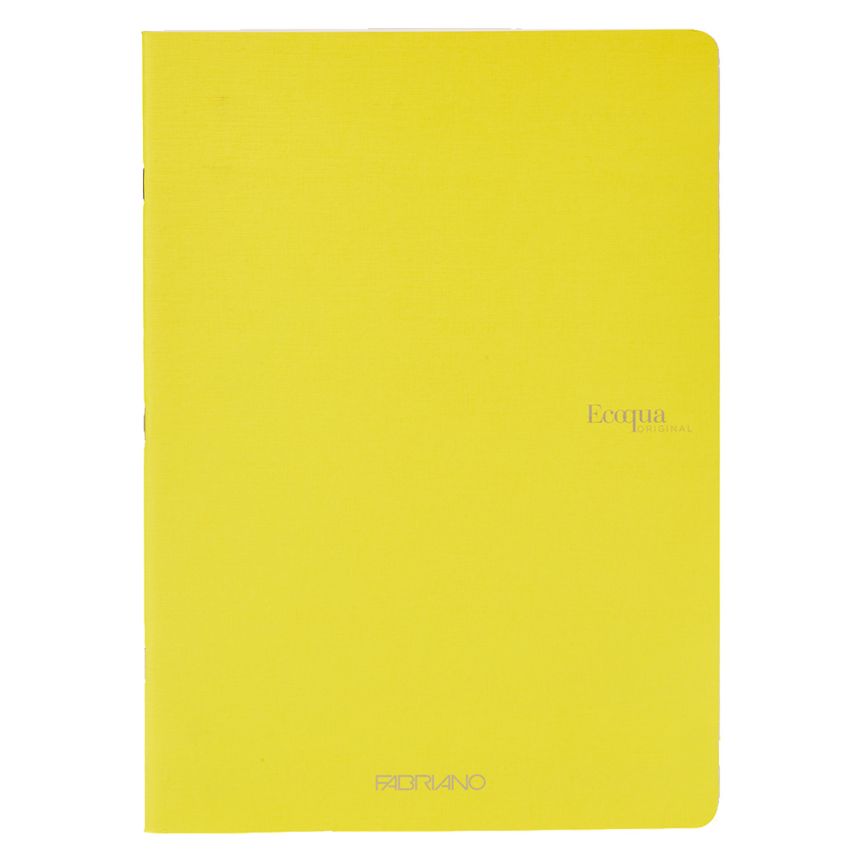 Fabriano EcoQua Notebook 8.3 x 11.7" Grid Staple-Bound Yellow