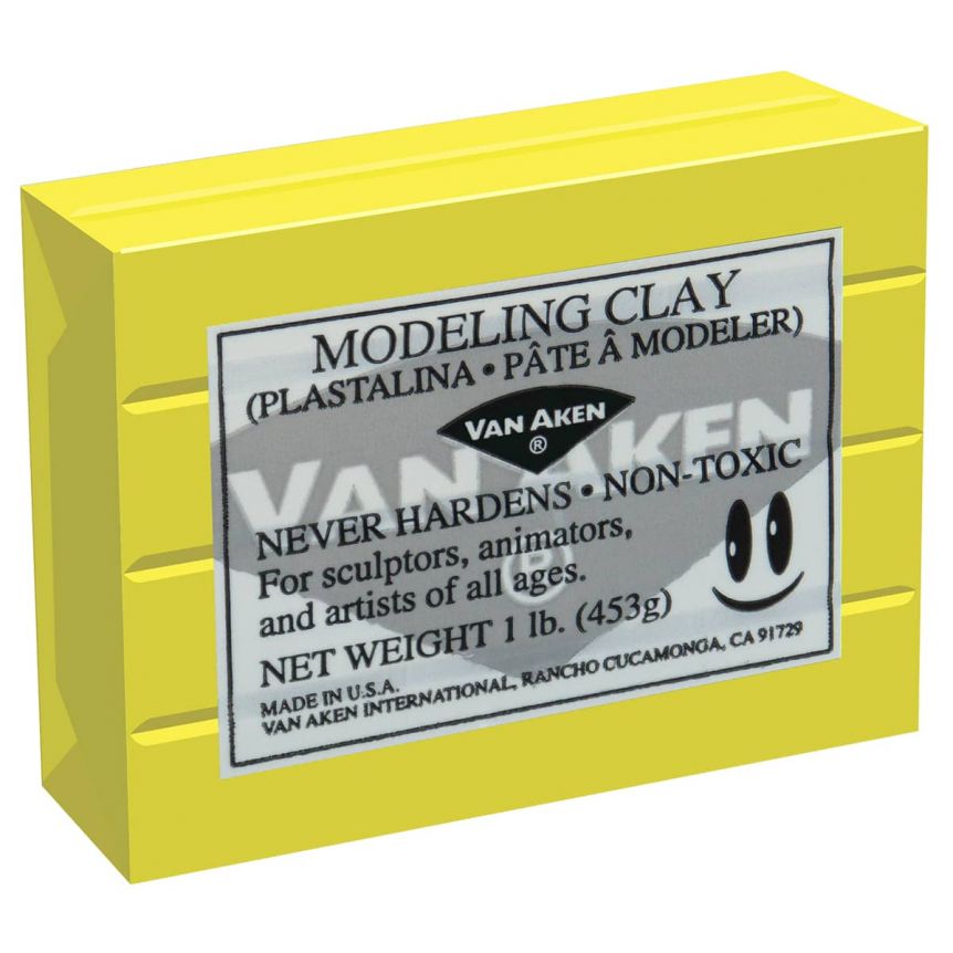 Plastalina Modeling Clay 1 lb. Bar - Yellow