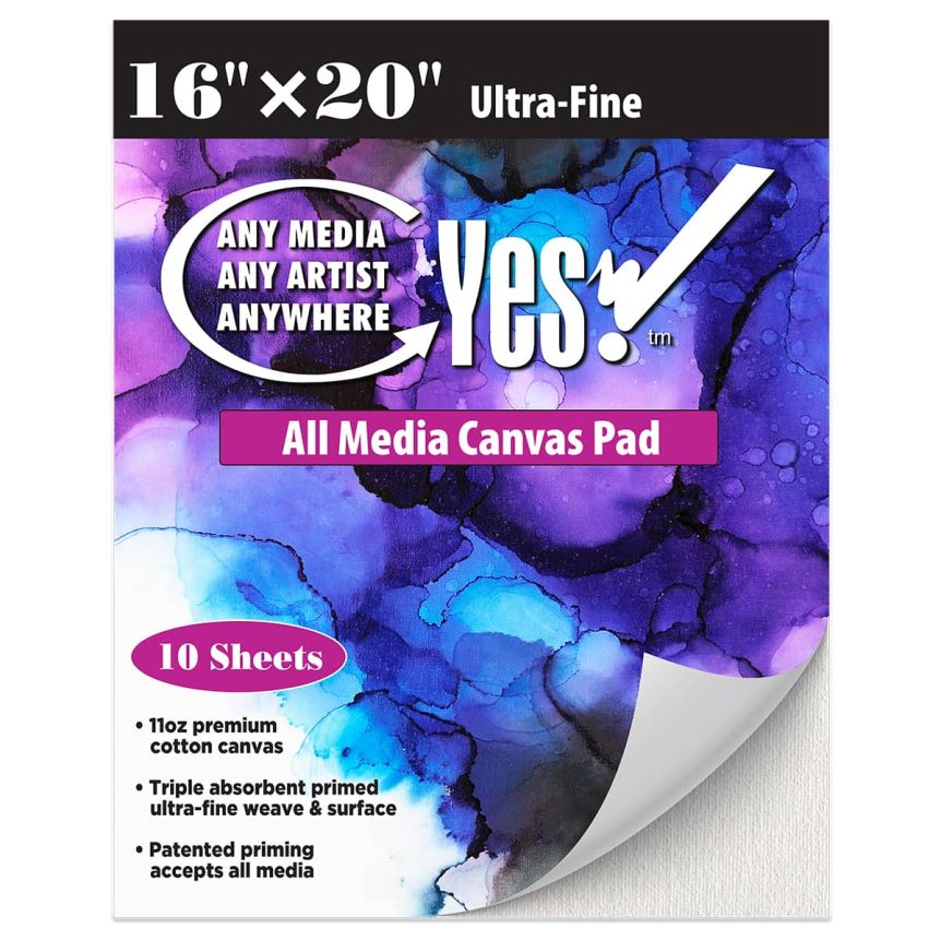 Yes! All Media Cotton Canvas Pad 16"x20", 10 Sheets