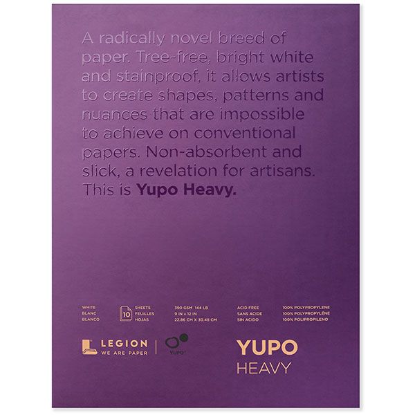 Yupo Multimedia Heavy Paper Pad 9x12" - White 144lb. 10 Sheets