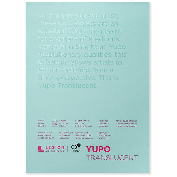 Yupo Multimedia Paper Pad 5x7" - Translucent 104lb. 15 Sheets