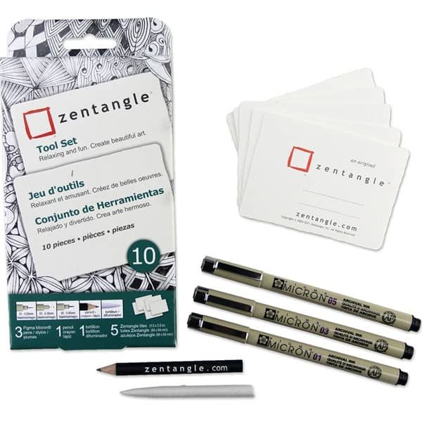 Zentangle Kit Set med 10 dela - Pigma Micron pennor - Konstnarshop.se
