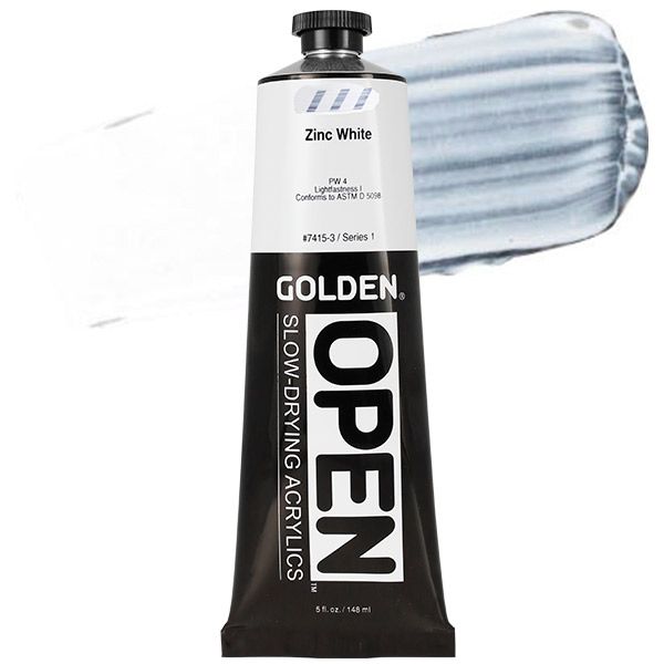 GOLDEN Open Acrylic Paints Zinc White 5 oz Jerry's Artarama