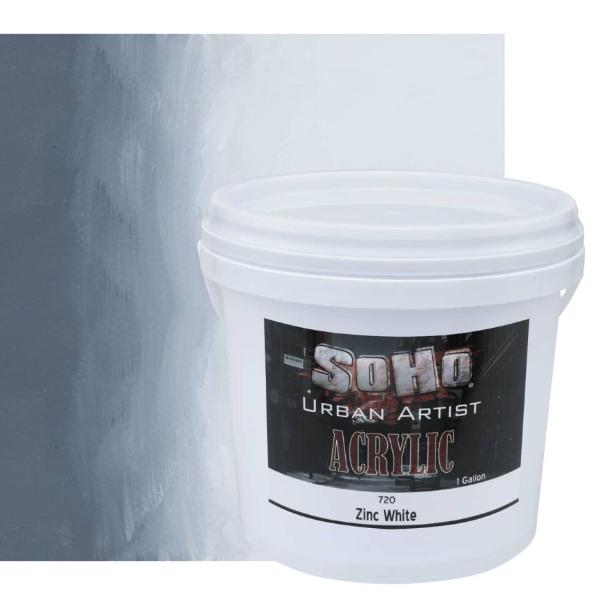 SoHo Urban Artists Heavy Body Acrylic - Zinc White, 1 Gallon
