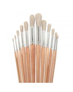 Creative Mark Value-Line Flat Bristle Brush Set of 12