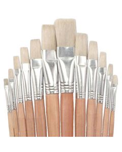 Creative Mark Value-Line Hog Bristle Brush Set of 12 Flats