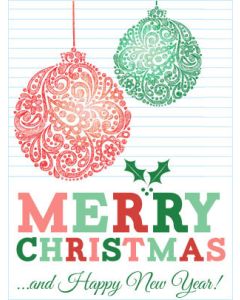 Merry Christmas Elegant Ornaments - eGift Card
