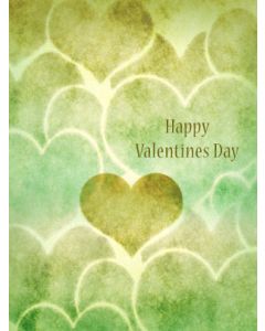 Valentine&#39;s Day Art eGift Card - Green Hearts - electronic gift card eGift Card