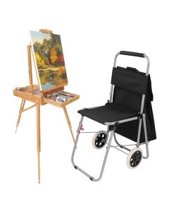 Artcomber Portable Chair Black & Paris Deluxe French Easel
