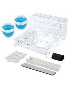 Mezzo Artist Studio Storage Watercolor Rack + 2 Collapsible Water Cups