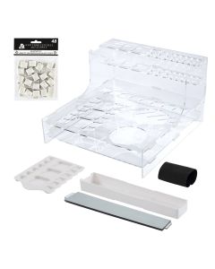 Mezzo Artist Studio Storage Watercolor Rack + 48 Empty Magnetic Half Pans