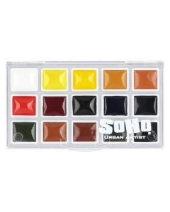 SOHO Urban Artist Watercolor Half Pan Set of 15