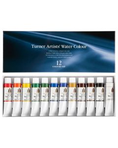 Turner Watercolors Professional Set of 12 15ml Tubes Assorted Colors