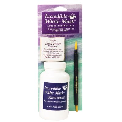 White Ink Mask Grafix Incredible White Mask Liquid Frisket | Jerry's Artarama