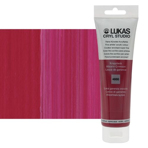 LUKAS CRYL Studio Acrylic Paint - Alizarin Crimson, 125ml Tube