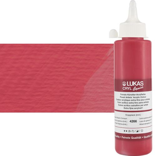 LUKAS Cryl Liquid Acrylic - Alizarin Crimson Hue, 250ml Bottle