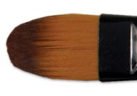 Ebony Splendor Synthetic Teijin Brush  Long Handle Brush Filbert #12