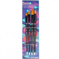 Beste Finest Golden Taklon Hair Brush Multi-Stroke Set of 4