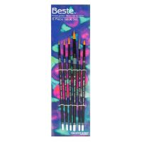 Beste Finest Golden Taklon Hair Brush Value Set of 6