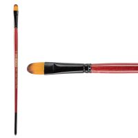 Ebony Splendor Synthetic Teijin Brush Long Handle Brush Filbert #12