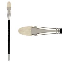 Creative Mark Pro-Stroke Premium White Hog Brush, Filbert #12