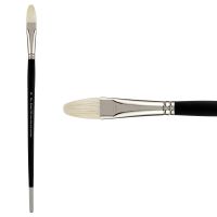 Creative Mark Pro-Stroke Premium White Hog Brush, Filbert #8