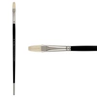 Creative Mark Pro-Stroke Premium White Hog Brush, Flat #6