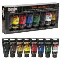 SoHo Artist Acrylics Basic Colors Set of 8, 75ml Tubes
