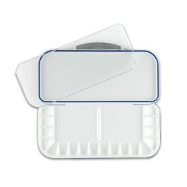 Mijello Triple Decker Aquarel Palette, 52 Verf Wells, Blauw, 14.4 x 6.7 x 1.25, 1