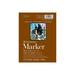 Strathmore Marker Paper Pad-50lb Smooth 24 Sheets -62497900, 9x12, White