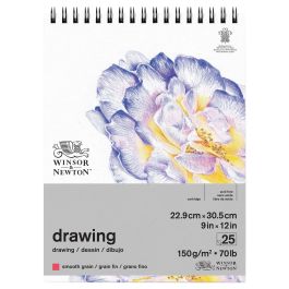 Winsor & Newton Spiral Drawing Pad - 70 lb Smooth 25-Sheets, 18x24