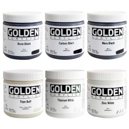 GOLDEN Heavy Body Acrylics, Iridescent Set of 14, 2oz Tubes